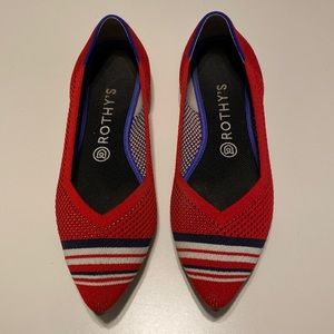 Rothy’s the Point, Red Blue White 9.5